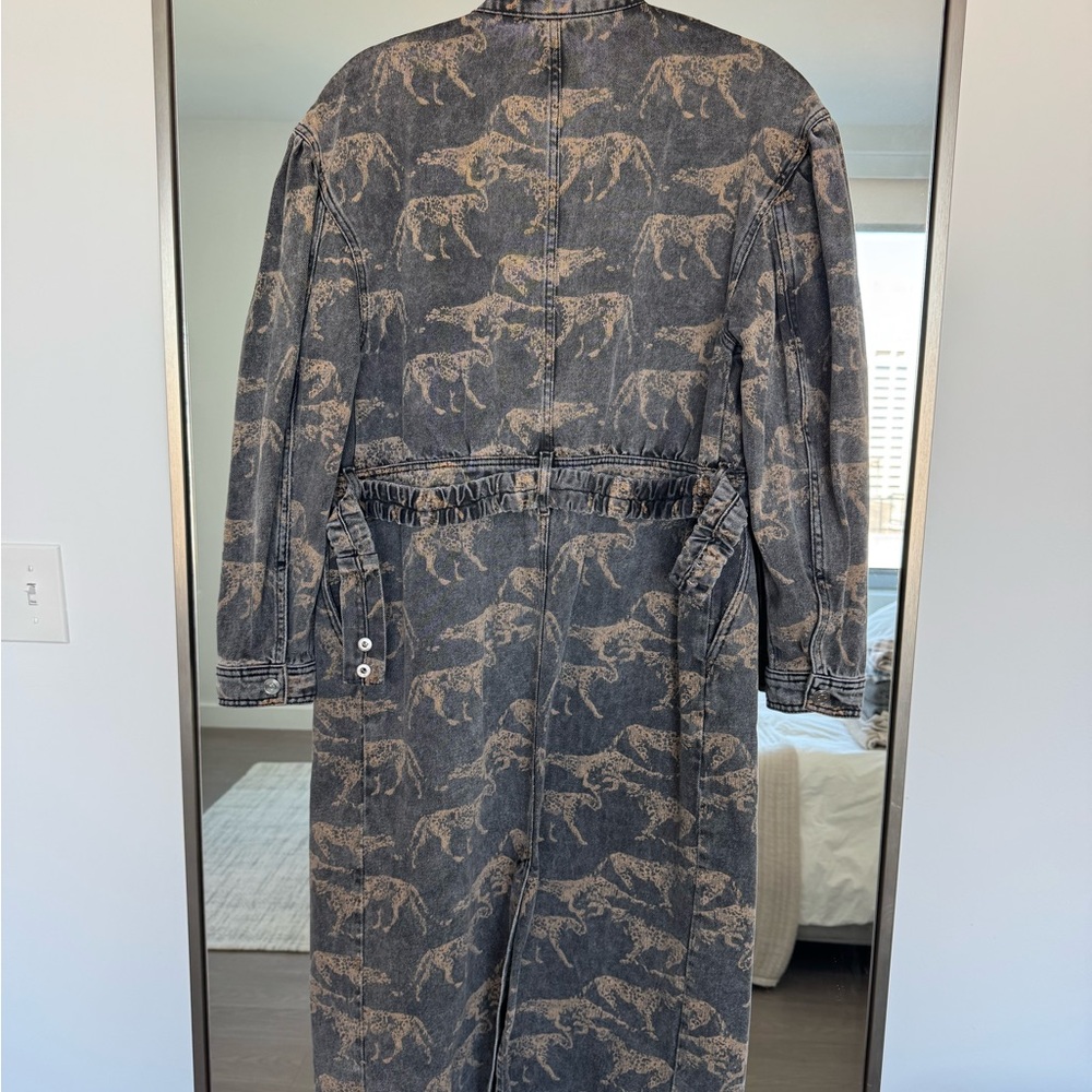 REMAIN Birger Christensen Dahlia Denim Midi Dress 4 - Picture 7 of 15